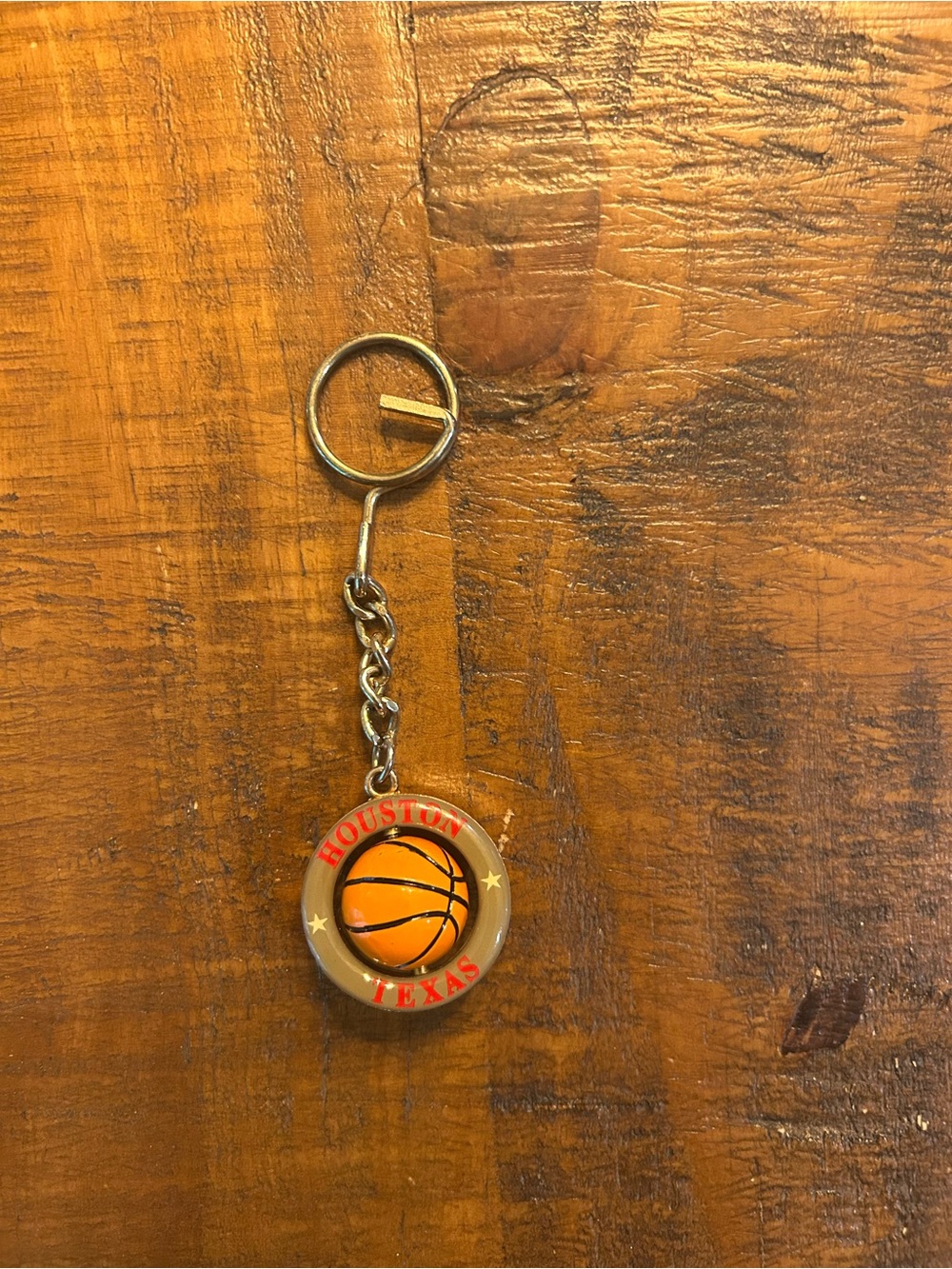 Houston Texas Basketball Keychain
